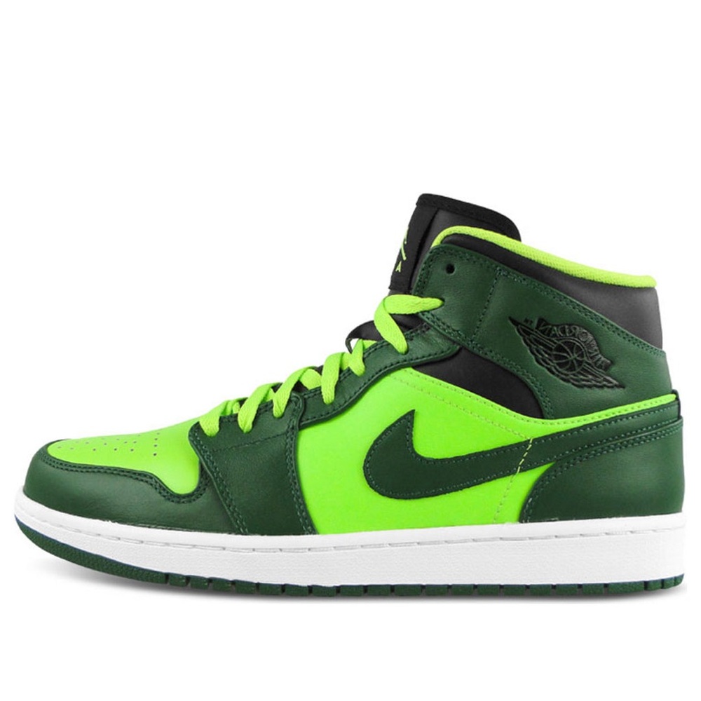 Air Jordan 1 Retro Mid Hulk Gorge Green Shoes